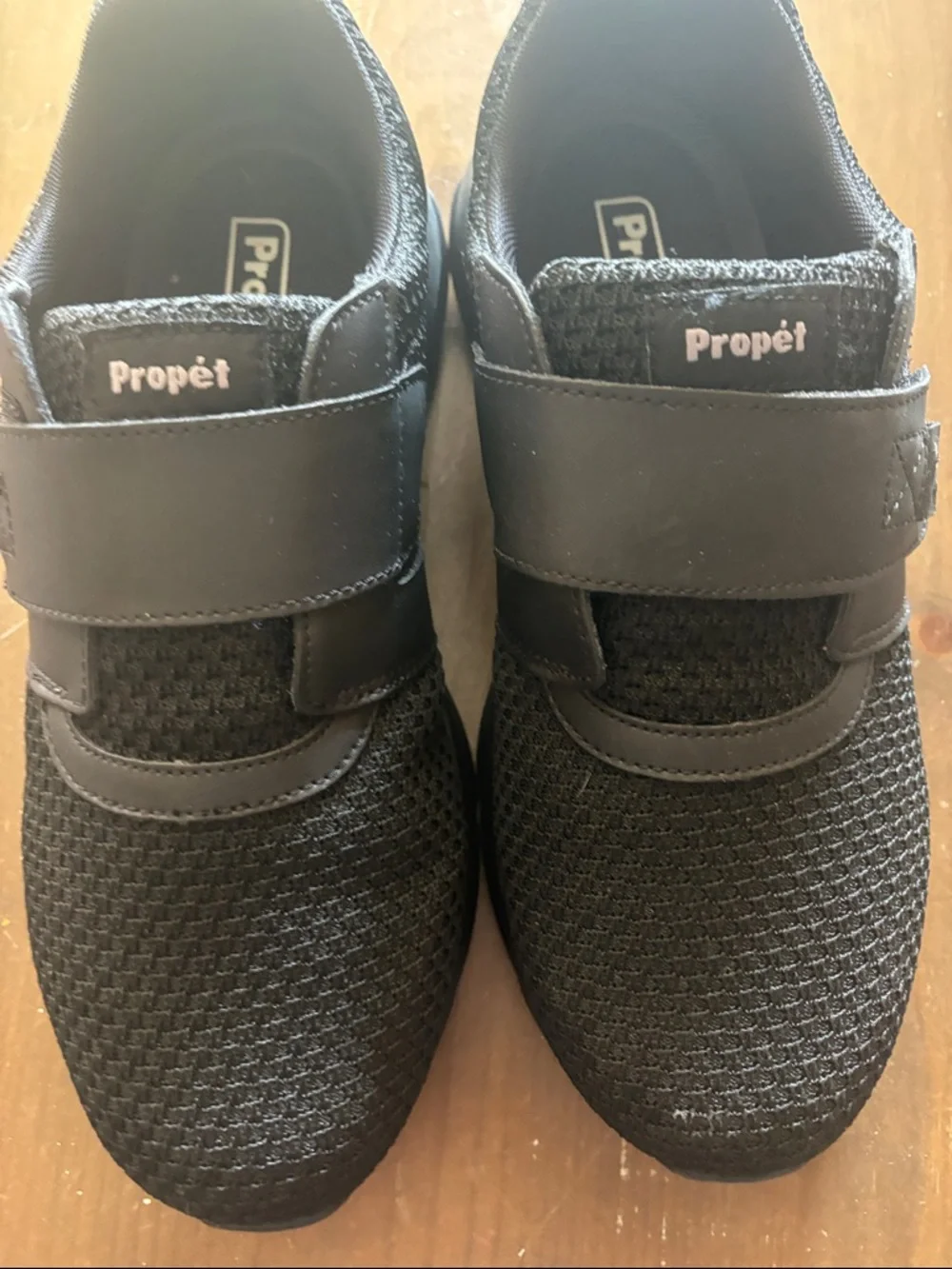 Propet Black Mesh Slip-On Athletic Sneakers